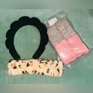 Spa headbands and wrist bands NWOT